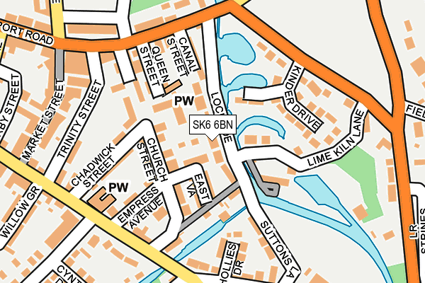 SK6 6BN map - OS OpenMap – Local (Ordnance Survey)