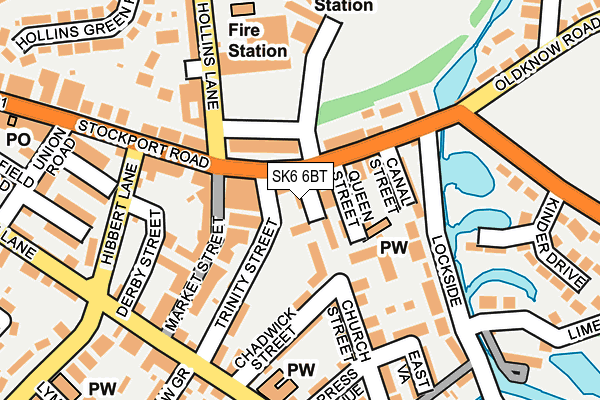 SK6 6BT map - OS OpenMap – Local (Ordnance Survey)