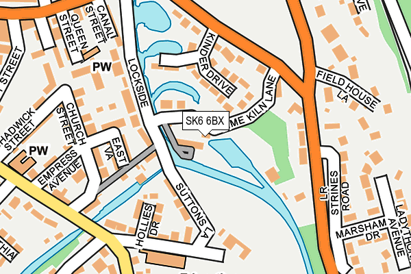 SK6 6BX map - OS OpenMap – Local (Ordnance Survey)