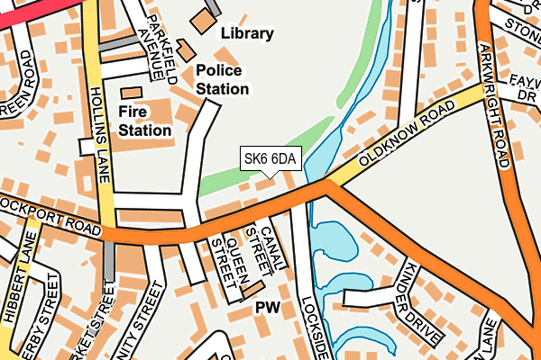 SK6 6DA map - OS OpenMap – Local (Ordnance Survey)
