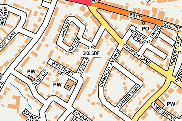 SK6 6DF map - OS OpenMap – Local (Ordnance Survey)
