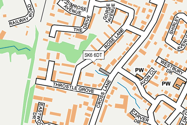 SK6 6DT map - OS OpenMap – Local (Ordnance Survey)