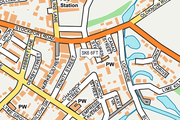 SK6 6FT map - OS OpenMap – Local (Ordnance Survey)