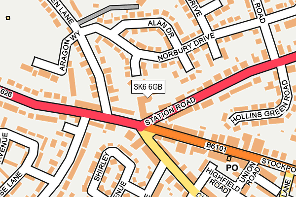 SK6 6GB map - OS OpenMap – Local (Ordnance Survey)