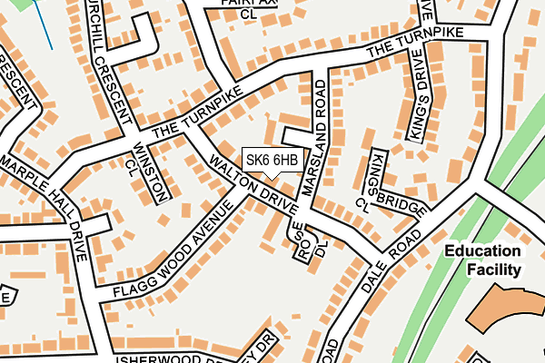 SK6 6HB map - OS OpenMap – Local (Ordnance Survey)