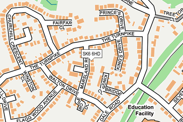 SK6 6HD map - OS OpenMap – Local (Ordnance Survey)