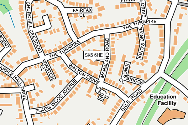 SK6 6HE map - OS OpenMap – Local (Ordnance Survey)
