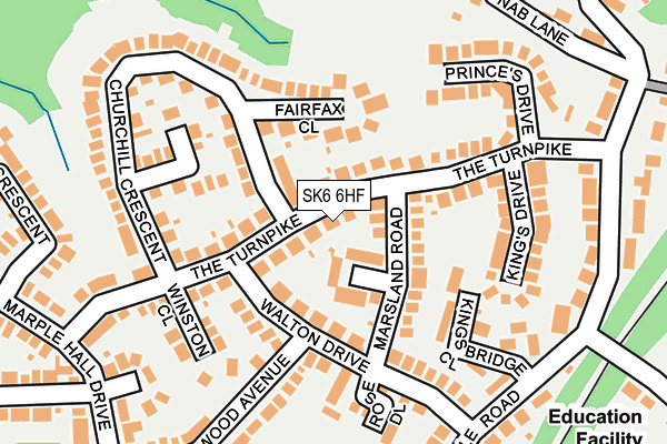 SK6 6HF map - OS OpenMap – Local (Ordnance Survey)