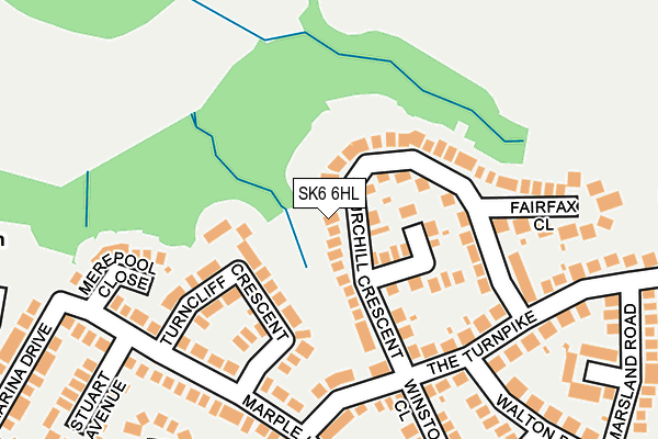 SK6 6HL map - OS OpenMap – Local (Ordnance Survey)