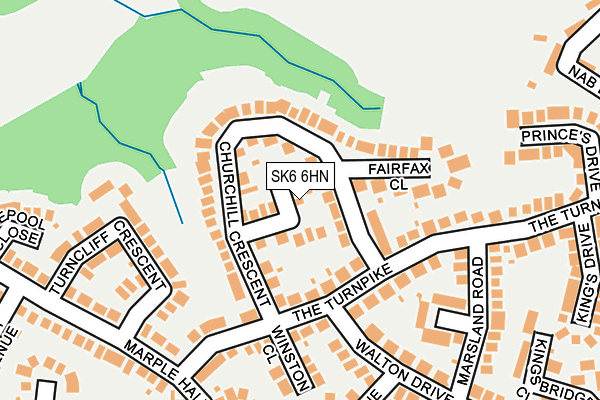 SK6 6HN map - OS OpenMap – Local (Ordnance Survey)