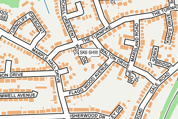 SK6 6HW map - OS OpenMap – Local (Ordnance Survey)