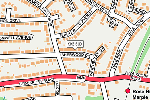 SK6 6JD map - OS OpenMap – Local (Ordnance Survey)
