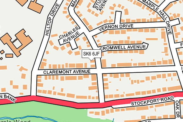 SK6 6JF map - OS OpenMap – Local (Ordnance Survey)