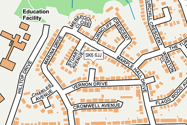 SK6 6JJ map - OS OpenMap – Local (Ordnance Survey)