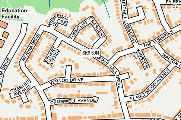 SK6 6JN map - OS OpenMap – Local (Ordnance Survey)