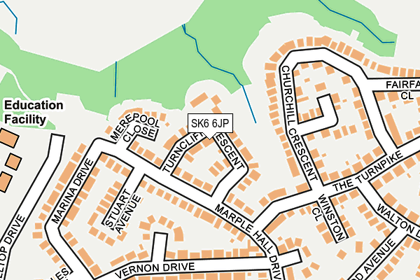SK6 6JP map - OS OpenMap – Local (Ordnance Survey)