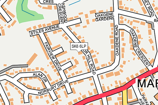 SK6 6LP map - OS OpenMap – Local (Ordnance Survey)