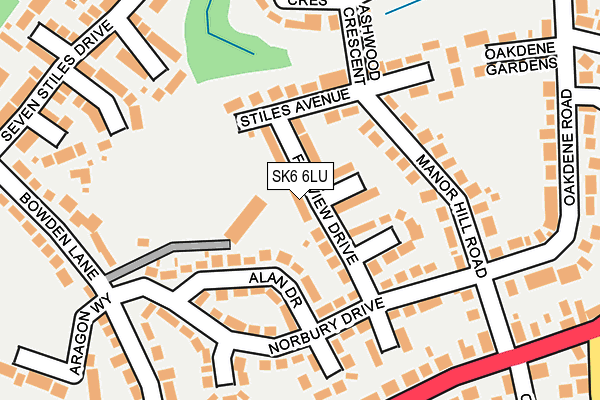 SK6 6LU map - OS OpenMap – Local (Ordnance Survey)