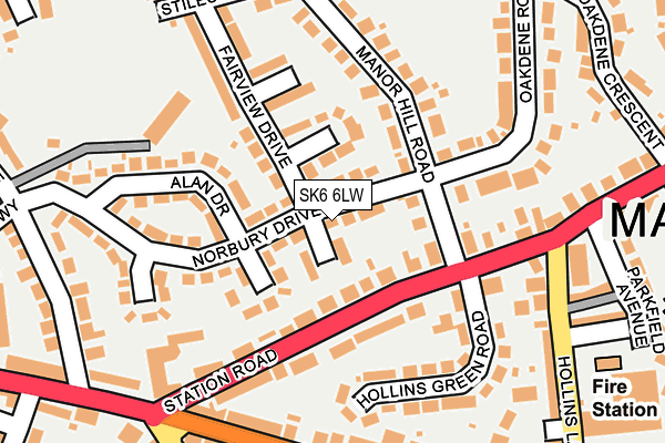 SK6 6LW map - OS OpenMap – Local (Ordnance Survey)
