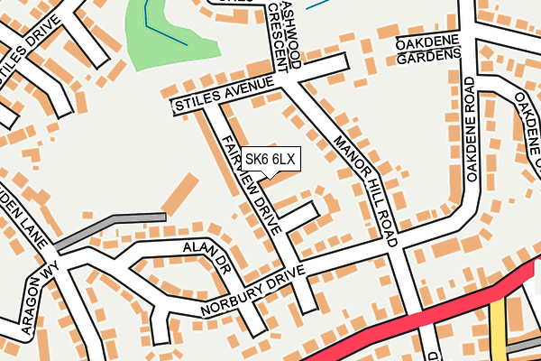 SK6 6LX map - OS OpenMap – Local (Ordnance Survey)
