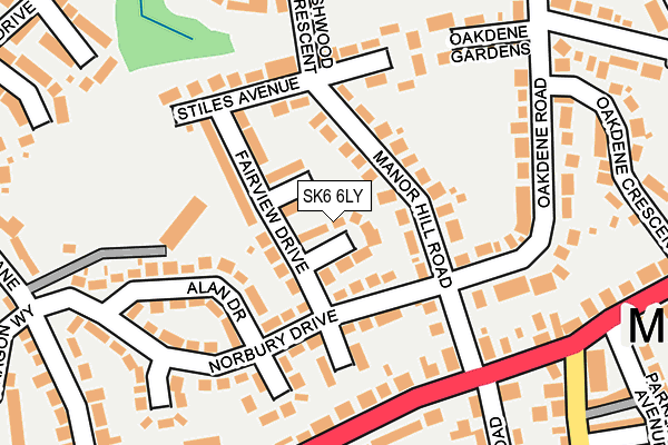 SK6 6LY map - OS OpenMap – Local (Ordnance Survey)