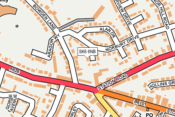 SK6 6NB map - OS OpenMap – Local (Ordnance Survey)