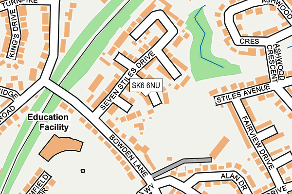 SK6 6NU map - OS OpenMap – Local (Ordnance Survey)