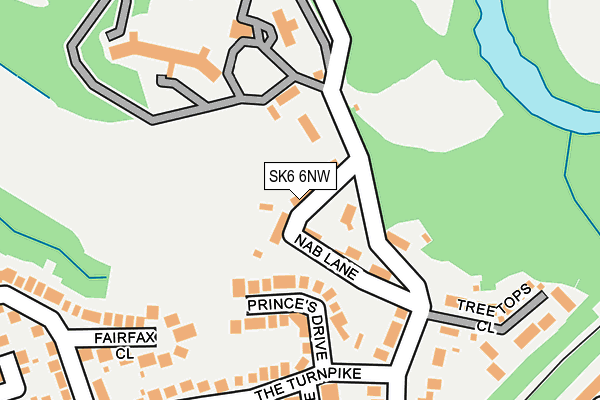 SK6 6NW map - OS OpenMap – Local (Ordnance Survey)