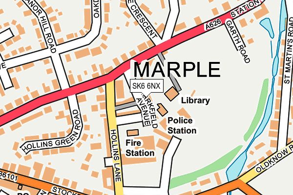SK6 6NX map - OS OpenMap – Local (Ordnance Survey)
