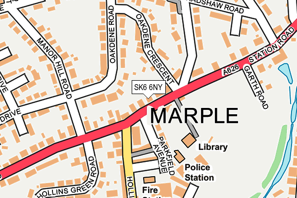 SK6 6NY map - OS OpenMap – Local (Ordnance Survey)