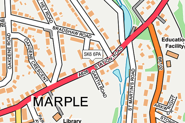 SK6 6PA map - OS OpenMap – Local (Ordnance Survey)