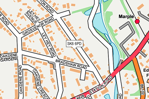 SK6 6PD map - OS OpenMap – Local (Ordnance Survey)
