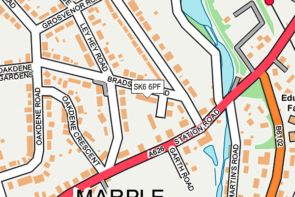 SK6 6PF map - OS OpenMap – Local (Ordnance Survey)