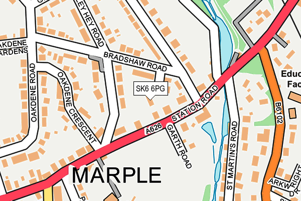 SK6 6PG map - OS OpenMap – Local (Ordnance Survey)