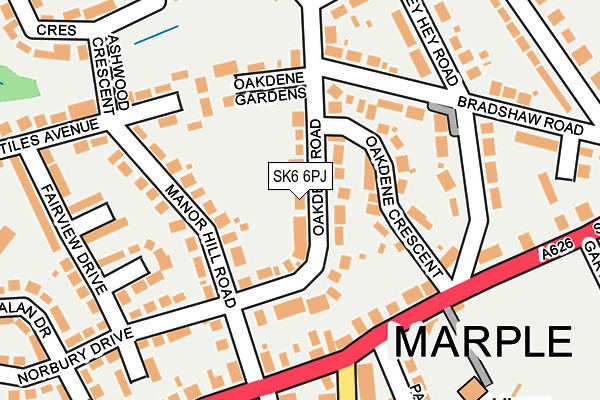 SK6 6PJ map - OS OpenMap – Local (Ordnance Survey)
