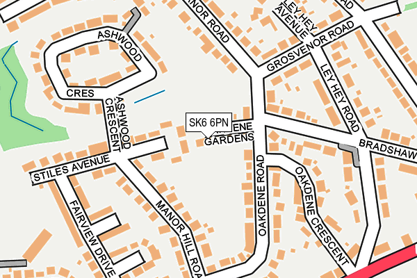 SK6 6PN map - OS OpenMap – Local (Ordnance Survey)