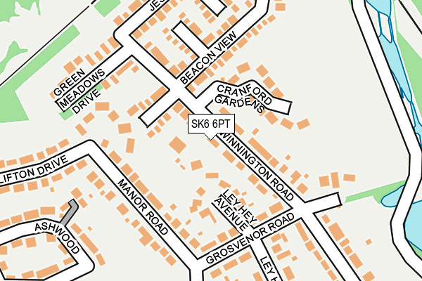 SK6 6PT map - OS OpenMap – Local (Ordnance Survey)