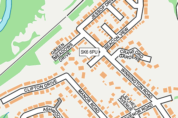 SK6 6PU map - OS OpenMap – Local (Ordnance Survey)
