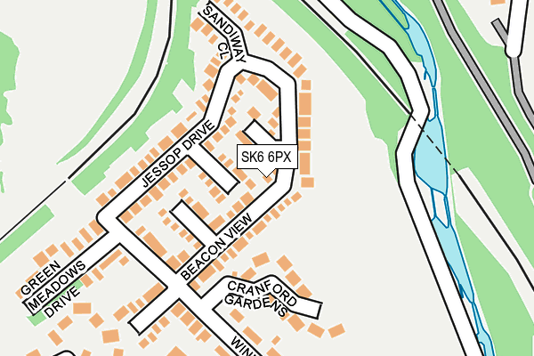 SK6 6PX map - OS OpenMap – Local (Ordnance Survey)