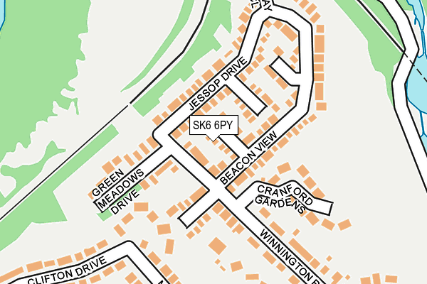 SK6 6PY map - OS OpenMap – Local (Ordnance Survey)