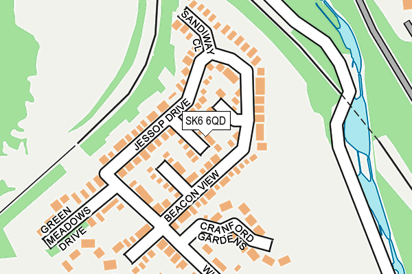 SK6 6QD map - OS OpenMap – Local (Ordnance Survey)
