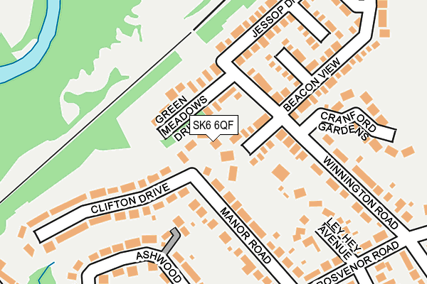 SK6 6QF map - OS OpenMap – Local (Ordnance Survey)
