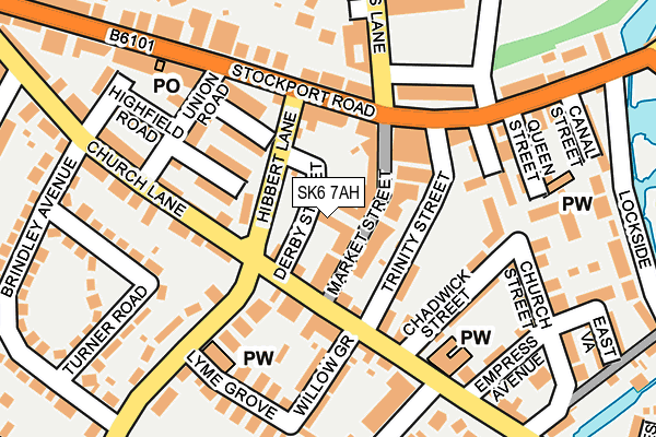 SK6 7AH map - OS OpenMap – Local (Ordnance Survey)
