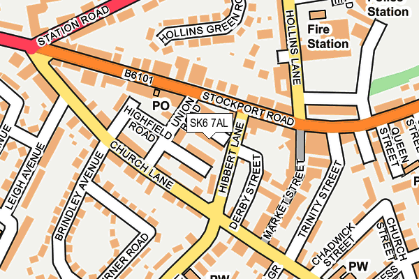 SK6 7AL map - OS OpenMap – Local (Ordnance Survey)