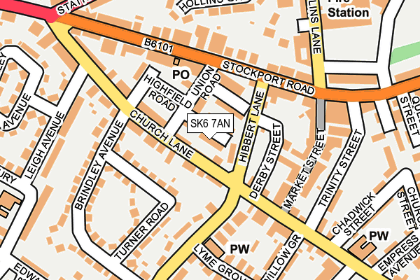 SK6 7AN map - OS OpenMap – Local (Ordnance Survey)