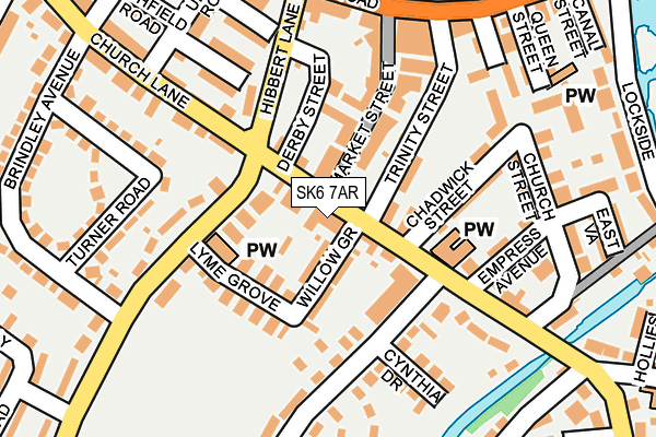 SK6 7AR map - OS OpenMap – Local (Ordnance Survey)