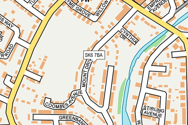 SK6 7BA map - OS OpenMap – Local (Ordnance Survey)