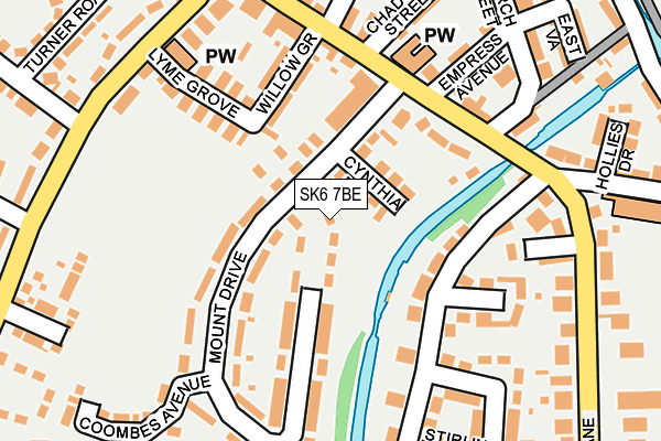 SK6 7BE map - OS OpenMap – Local (Ordnance Survey)