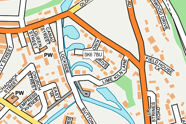 SK6 7BU map - OS OpenMap – Local (Ordnance Survey)