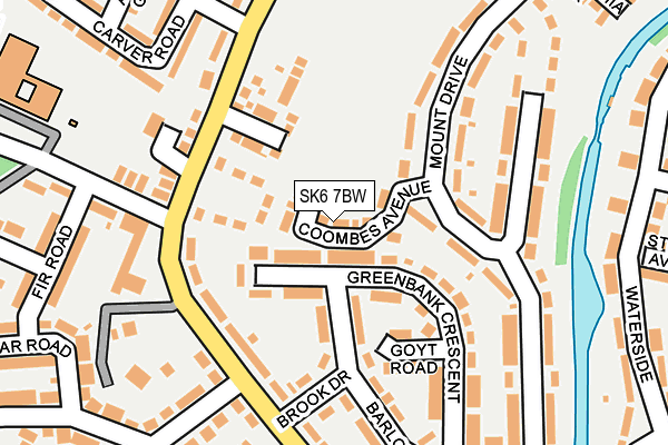 SK6 7BW map - OS OpenMap – Local (Ordnance Survey)